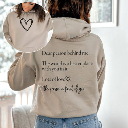 Dear Person Behind Me Heart Positivity Kindness Mental Health Tee | J&J Shop Online