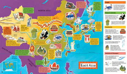 Back cover of Barefoot Books World Atlas Sticker Book from J&J Shop Online displaying additional details and features.