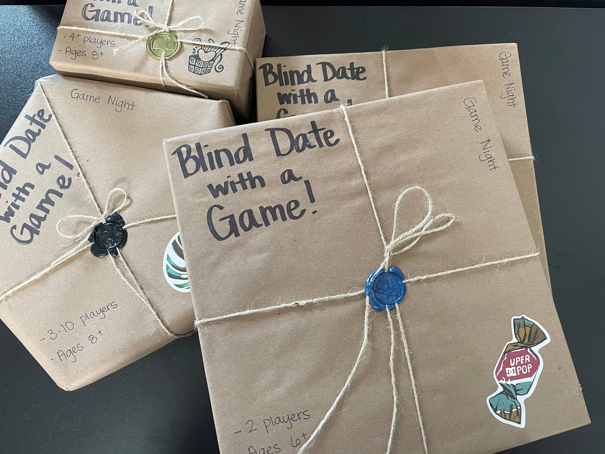 Back cover of Blind Date with a Game from J&J Shop Online displaying additional details and features.