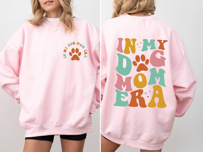 Back view of the "In My Dog Mom Era" Mother's Day Sweatshirt showcasing the cozy fleece material