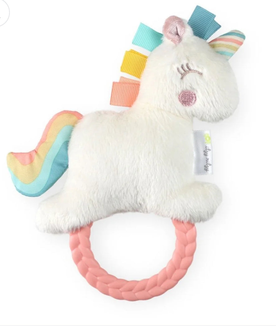 Front view of Itzy Ritzy Unicorn Rattle from J&J Shop Online.