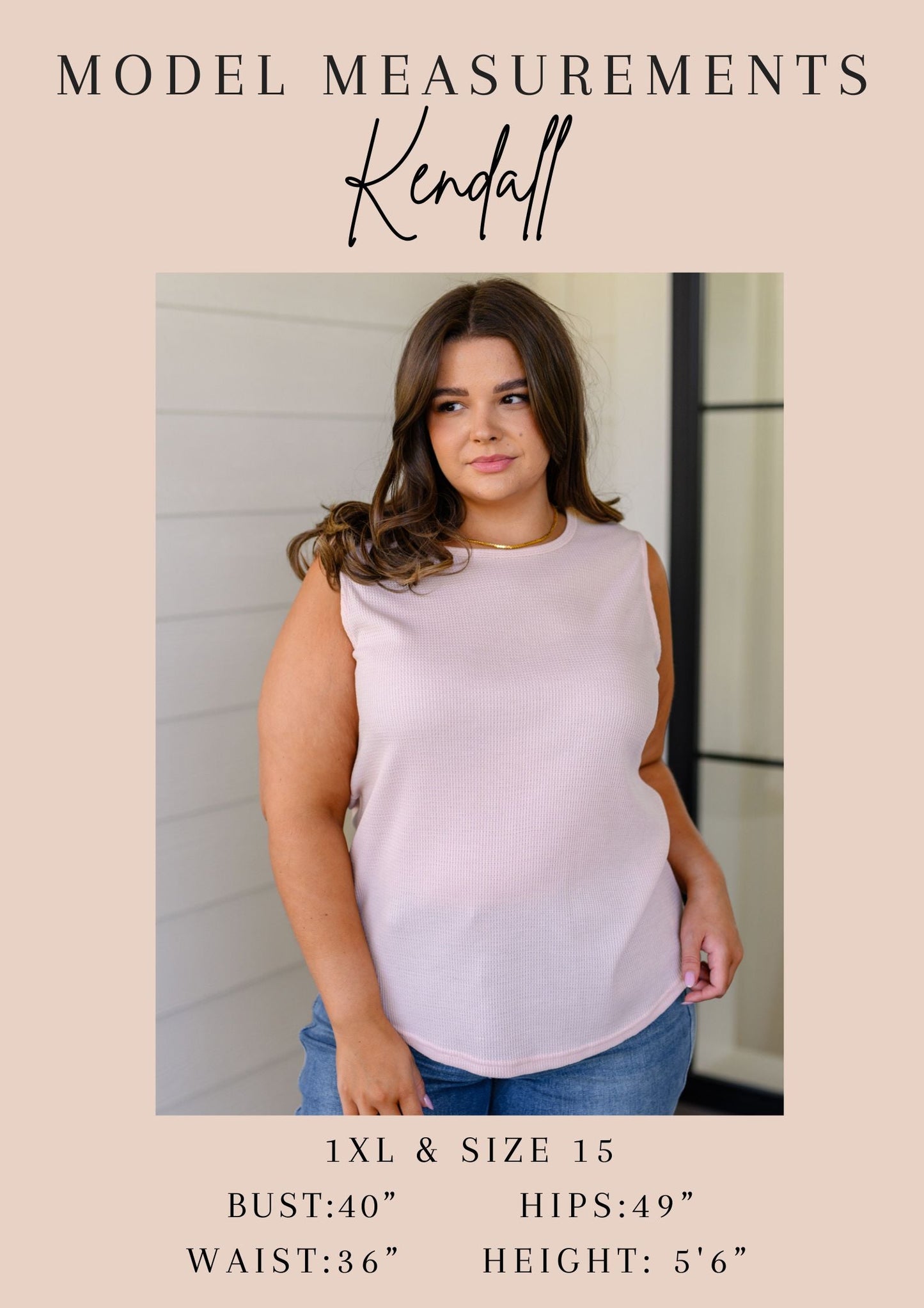 Model Kendall wearing the Everyday Scoop Neck Short Sleeve Top by J&J, in black, styled with a v-neckline.