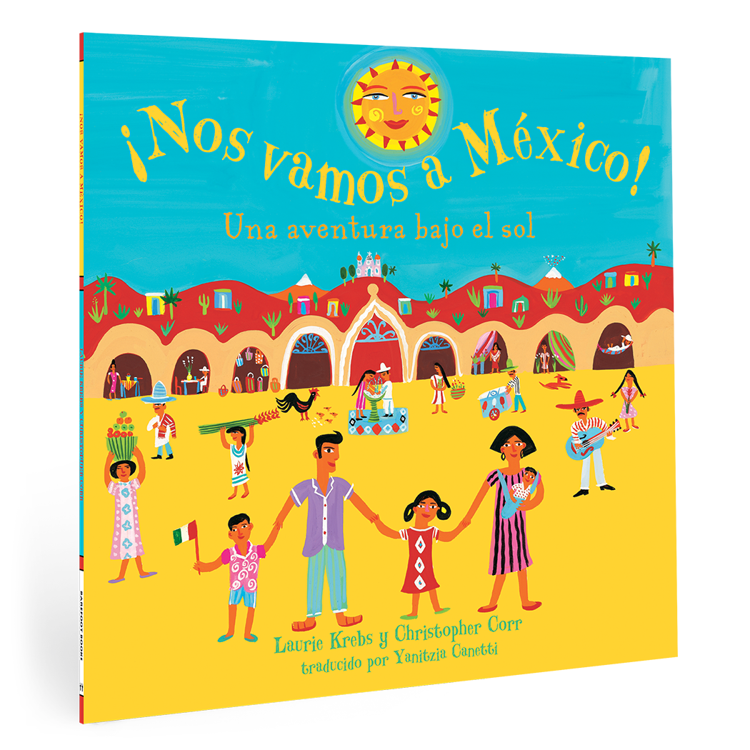 Cover of Nos Vamos a México from J&J Shop Online, featuring colorful illustrations of Mexican culture and landscapes.