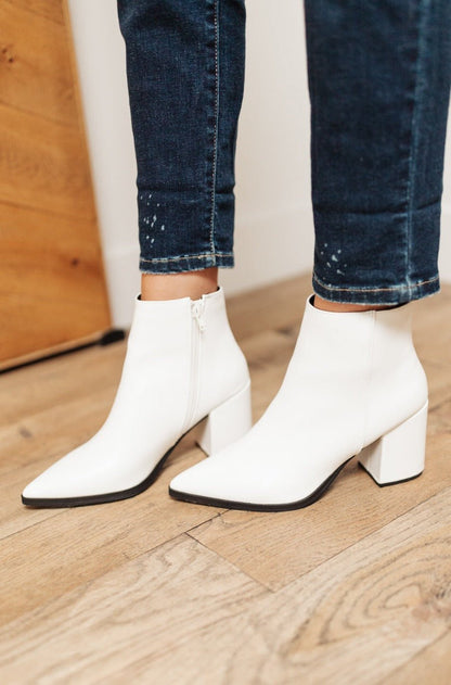 Amari Ankle Boots in White from J&J Shop Online - Comfortable Women's Boots