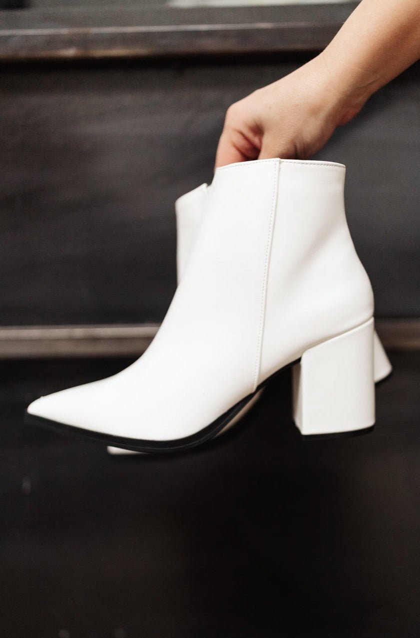 Amari Ankle Boots in White from J&J Shop Online - Premium Women's Footwear