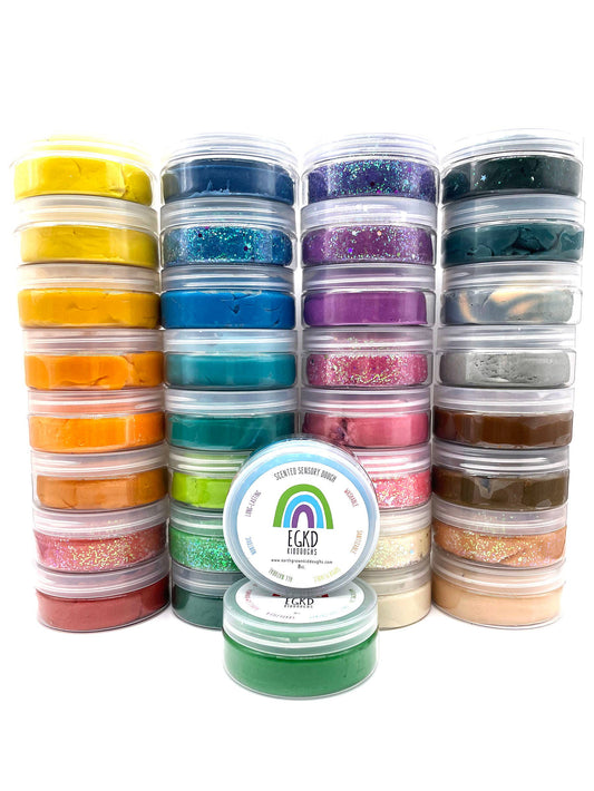 Mega Mystery Pack of Half Pound Sensory Play Doughs with Glitter, Sprinkles, and Hidden Figurines